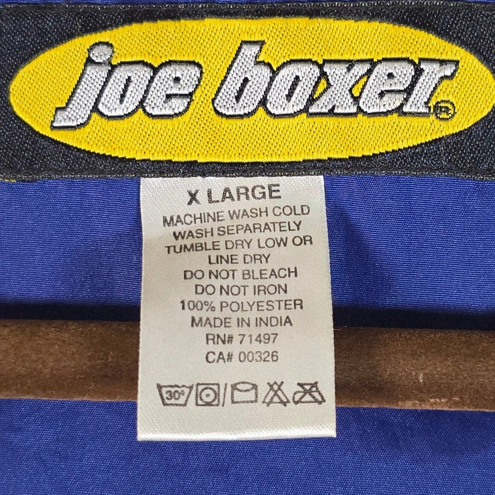 Vintage Joe Boxer Anorak Windbreaker Jacket Mens XL Colorblock Blue Green Y2K - Picture 2 of 10